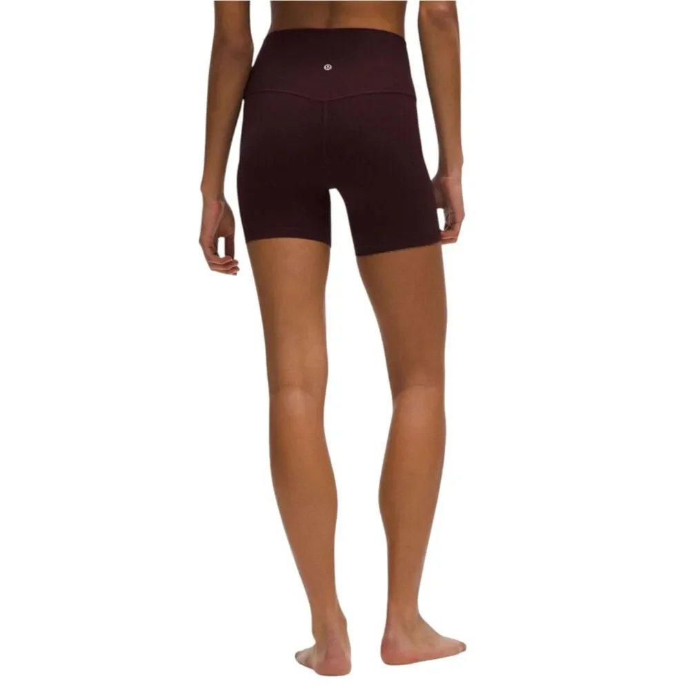 Lululemon Align High-Rise Short 6" Linear Wordmark Goodnight Plum Multi - Picture 5 of 10